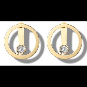 ✨ Gold Bar & Hoop w/ Crystal Earrings ✨